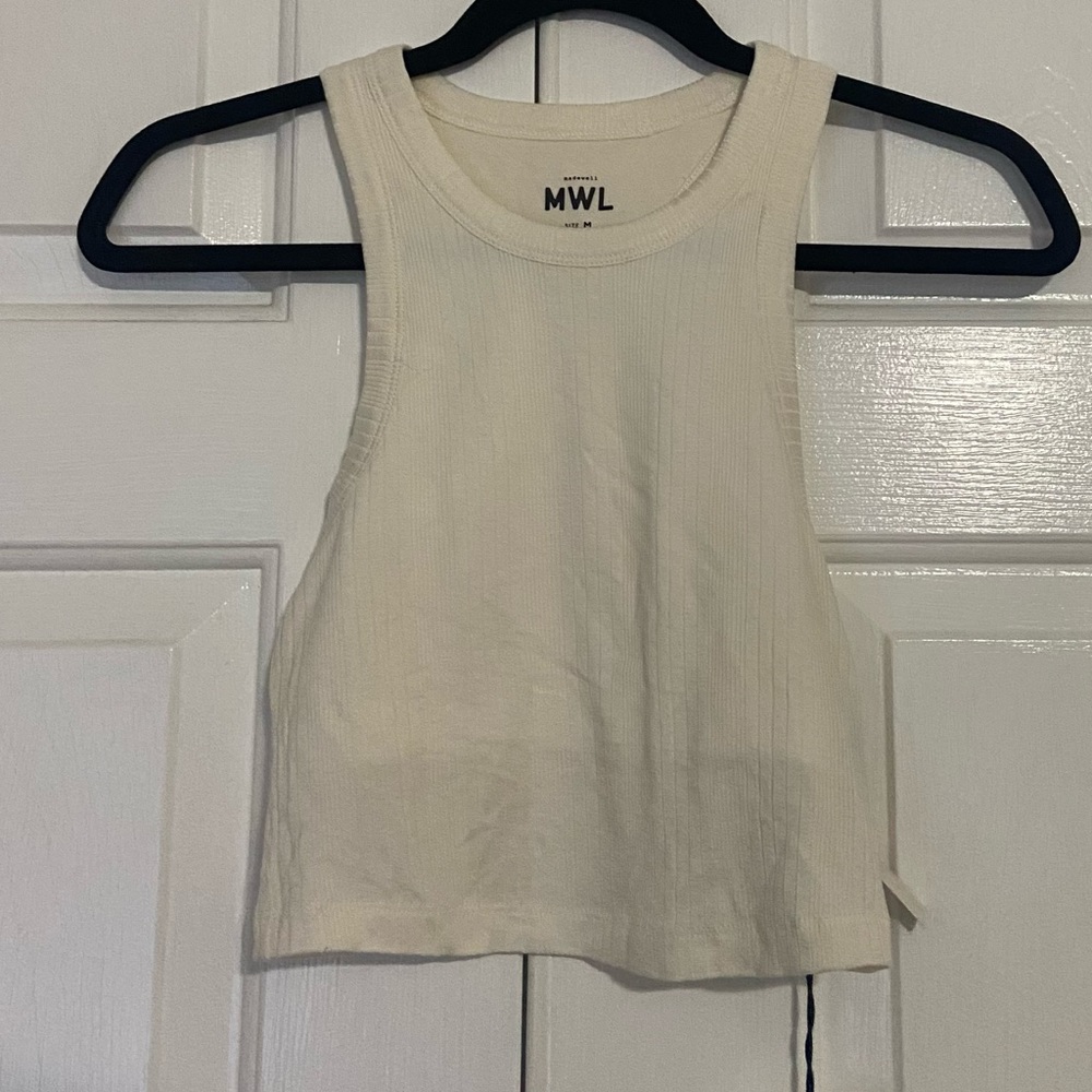 MWL by Madewell
Variagated Rib Negroni Tank Cream Medium crop top racer back
